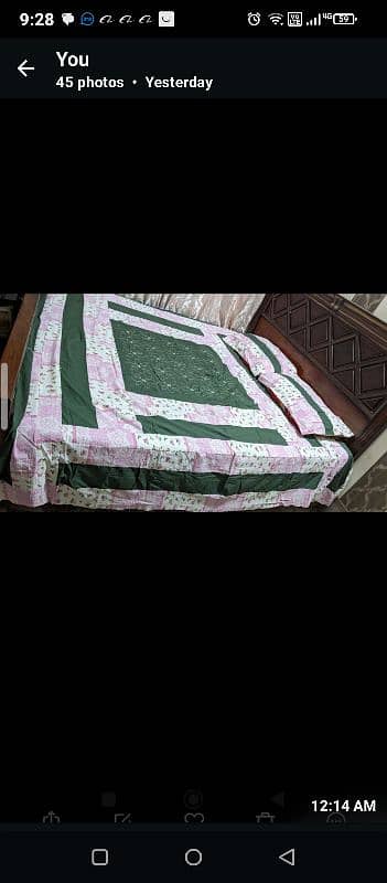 fectory wholesail price pach work dabal bed sheet 2 pilo 1