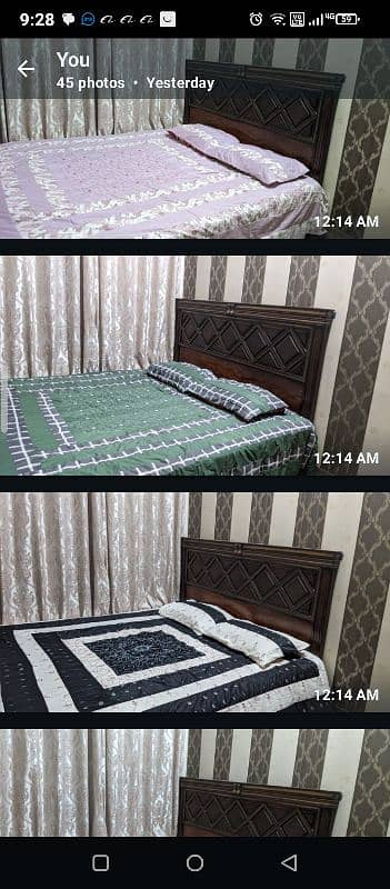 fectory wholesail price pach work dabal bed sheet 2 pilo 3