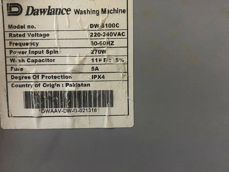 Dawlance machine 2