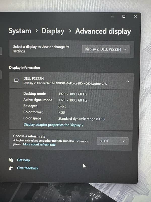 Dell P2722H 27inch IPS FHD Monitor 3