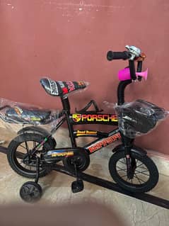 Kids Bicycle With Front Basket & Supporting Tire