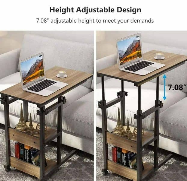 wooden adjustable laptop sidetable for sofa and bed 1