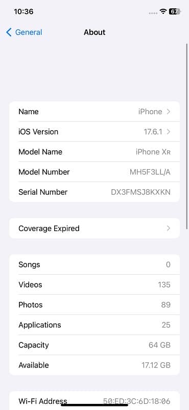 IPHONE XR 64GB NON PTA JV 8