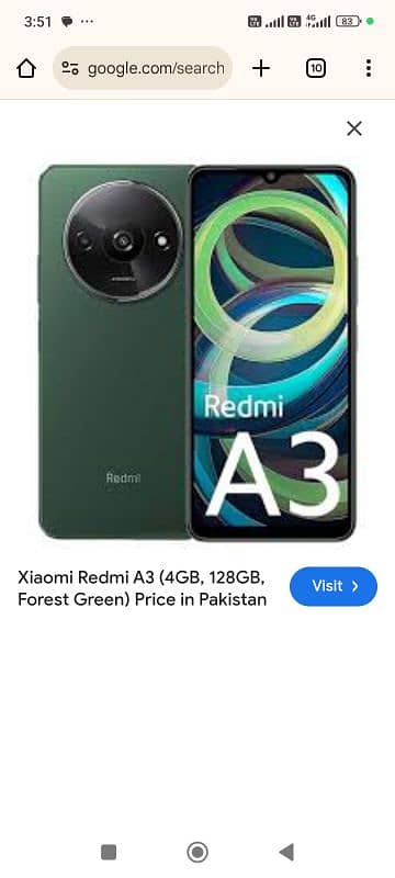 redmi A3 green 4/128 0