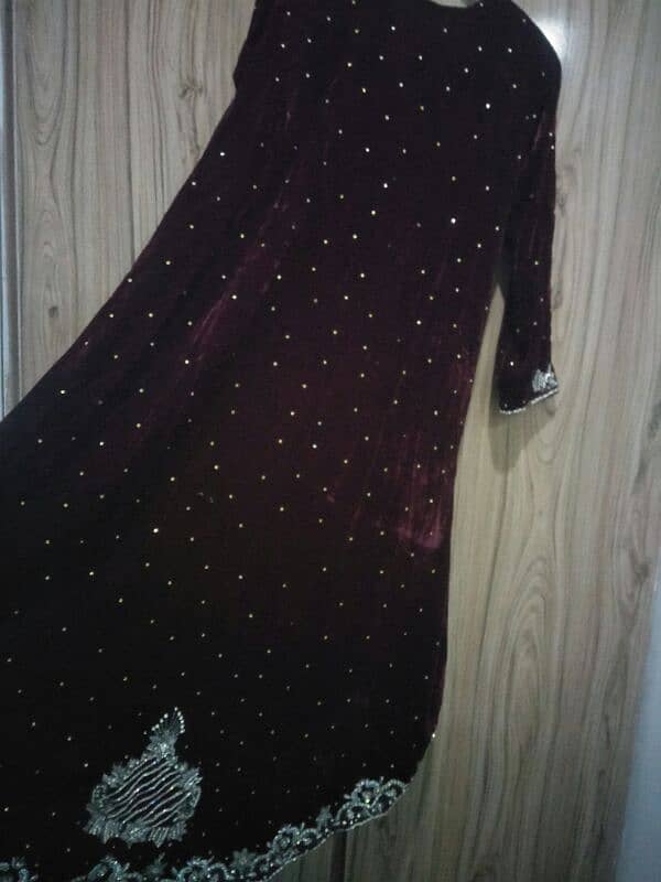 just velvet gown and shirt duppata 4