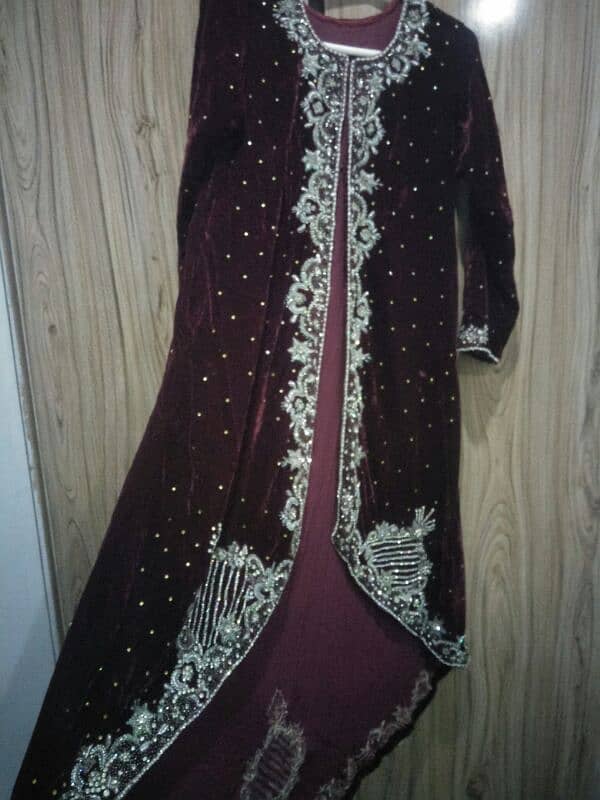 just velvet gown and shirt duppata 7