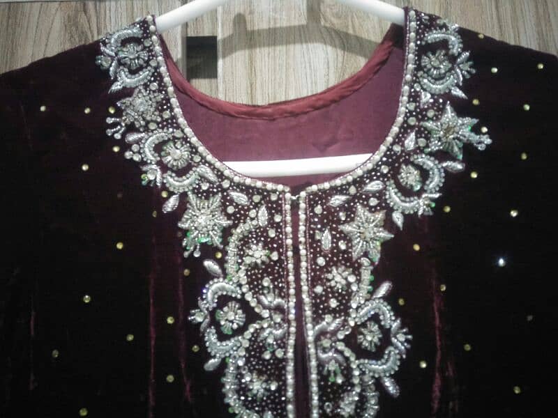 just velvet gown and shirt duppata 10