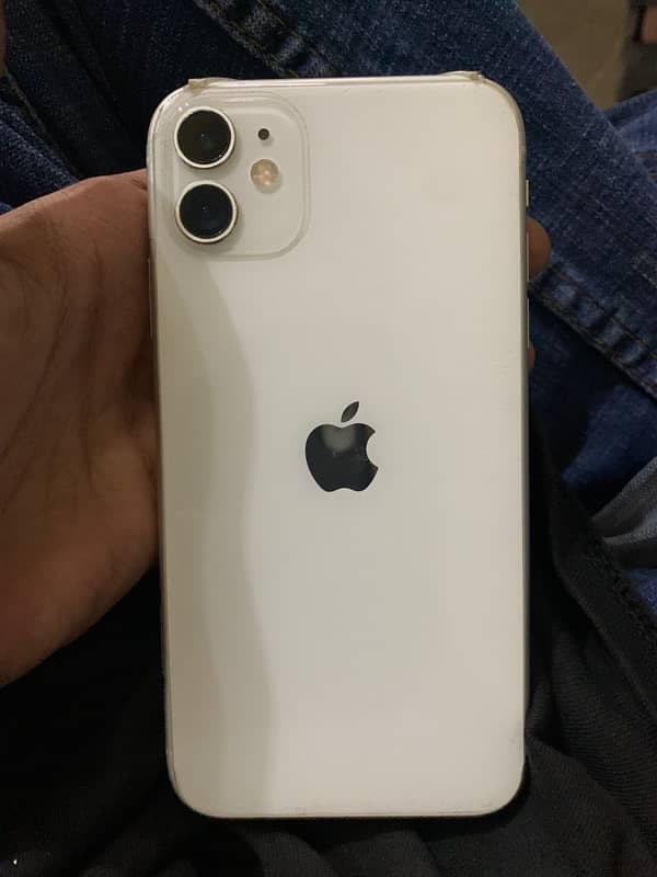 Iphone 11 ( Non PTA 64 Gb Factory Unlock) White Colour 0