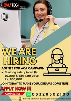 Urgent Hiring | Call Centre Staff Required , ( CSR ) (AE) (ACA)