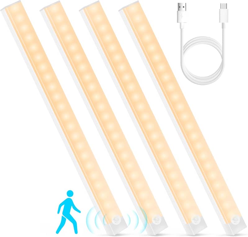 50CM 2in1 Motion Sensor LED Closet Lights, USB Rechargeable, For car 5