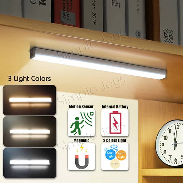 50CM 2in1 Motion Sensor LED Closet Lights, USB Rechargeable, For car 6