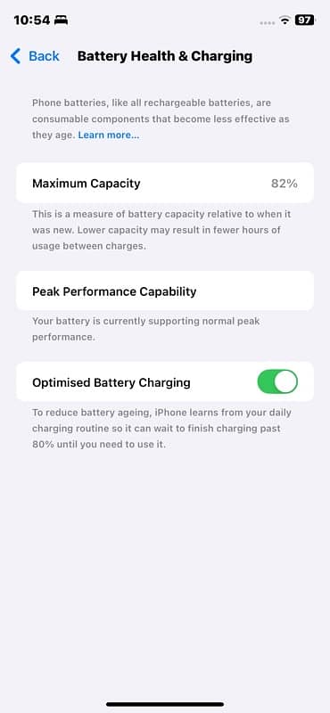 battery health 82 10 x 10 condition 6