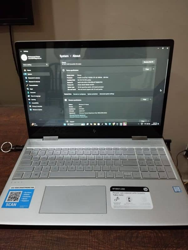 HP envy i5 8th generation 360 degree rotation with touch screen 0