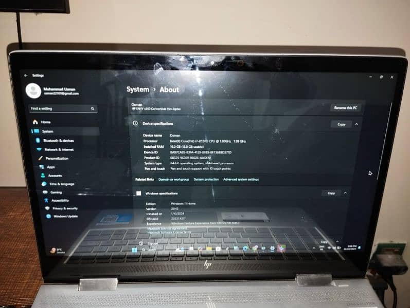 HP envy i5 8th generation 360 degree rotation with touch screen 1