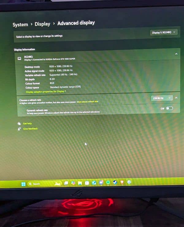 Asus Rog Strix XG248 240Hz 1