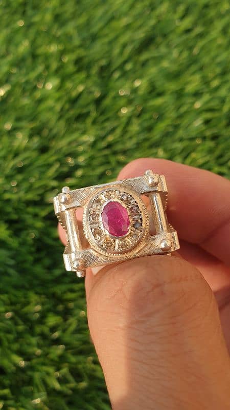 Natural Ruby Covered with Diamonds 1