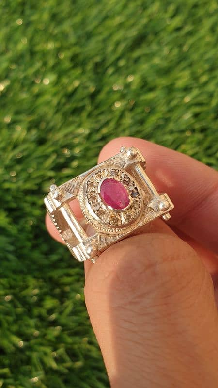 Natural Ruby Covered with Diamonds 2