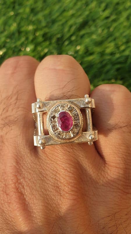 Natural Ruby Covered with Diamonds 7