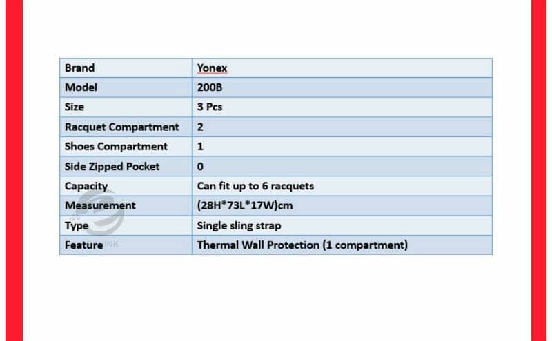 yonex Badminton Bag ( BT6 AC1- Q014] 3