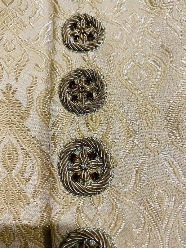 Golden Full Coura Work Sherwani for Sale 4