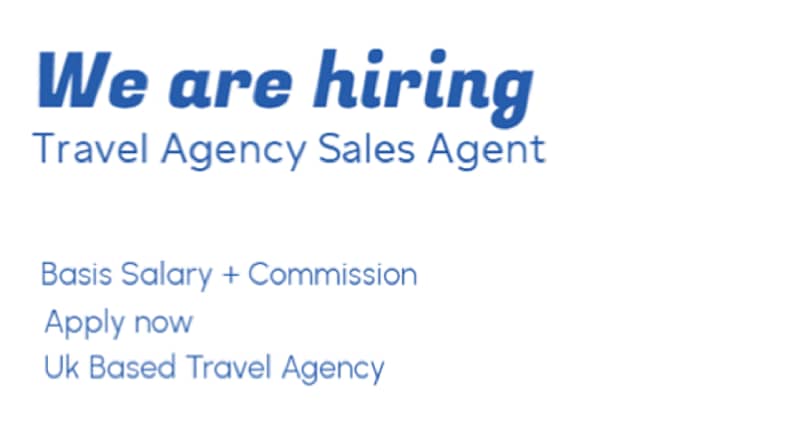 Sales Agent for leading UK based travel Agency 0