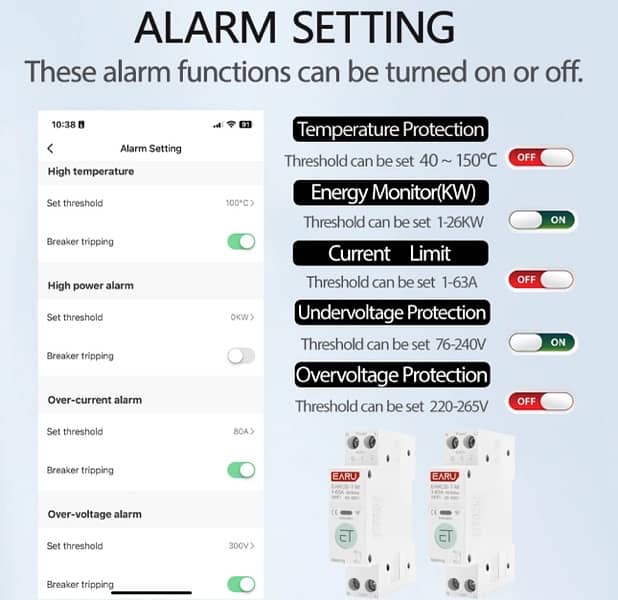 WIFI CIRCUIT BREAKER TUYA MCB WIFI SWITCH 4