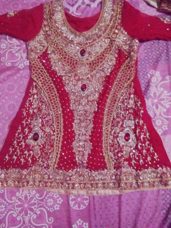 Beautiful red bridal lehenga 1