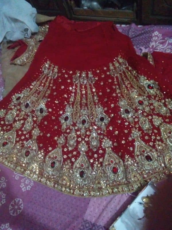 Beautiful red bridal lehenga 2