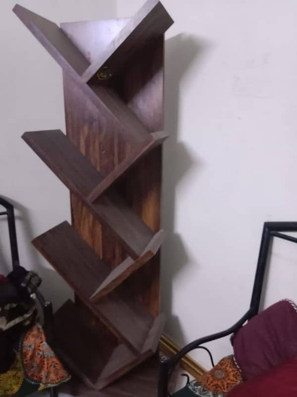 Cross shaped wood shelve 0