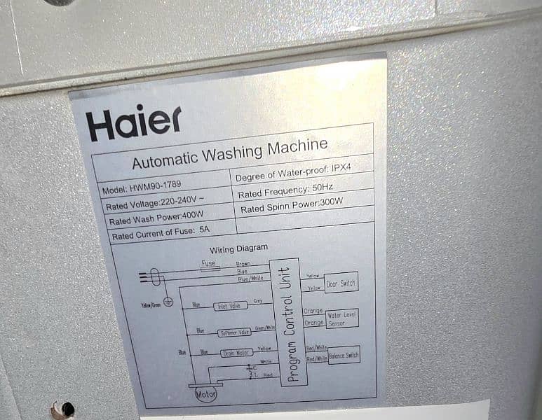 hwm90-1789 Washing machine haier 9