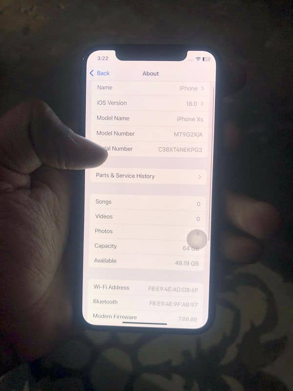 iphone xs dual PTA approved 75 health 03008378822 2