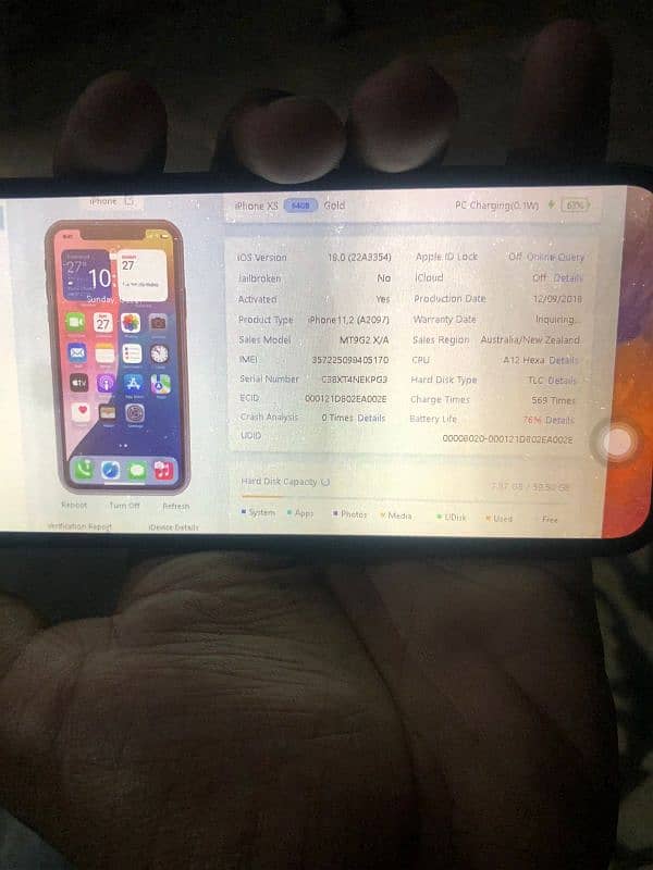 iphone xs dual PTA approved 75 health 03008378822 6