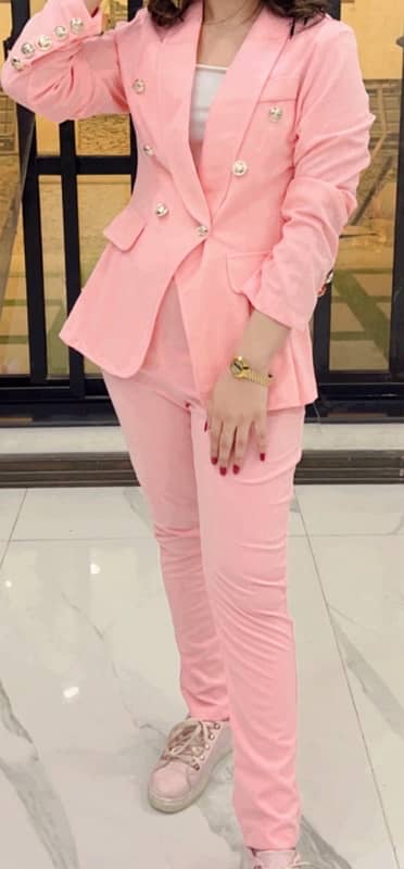 baby pink pent coat 0