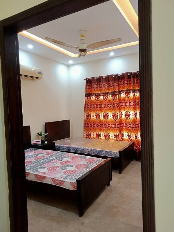 Furnish room per bed 21,000/- rent in alfalah town near lums dha lhr 1