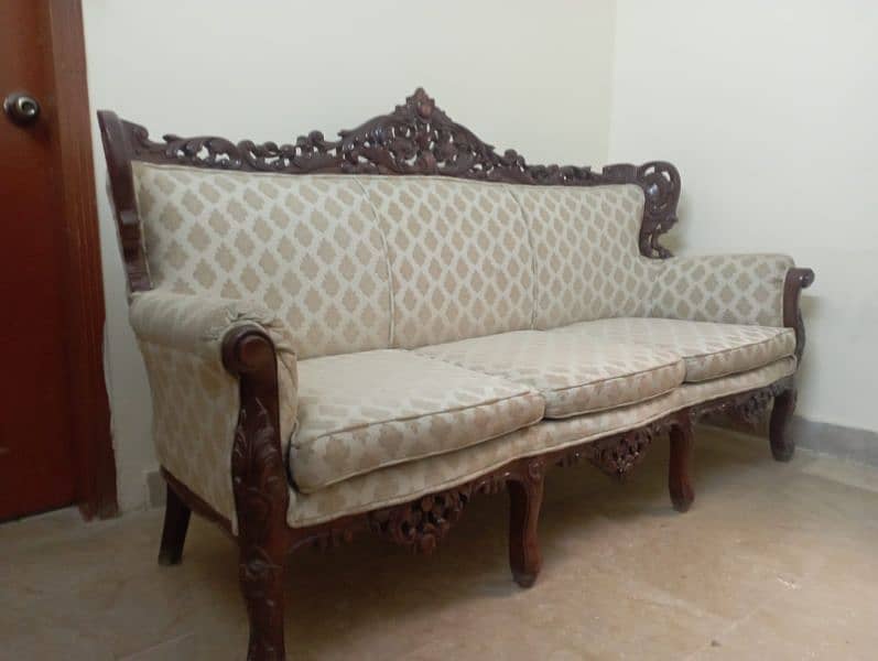 Real Sheesham wood sofa 0