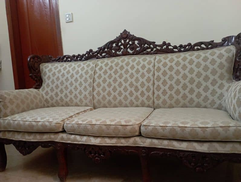 Real Sheesham wood sofa 1