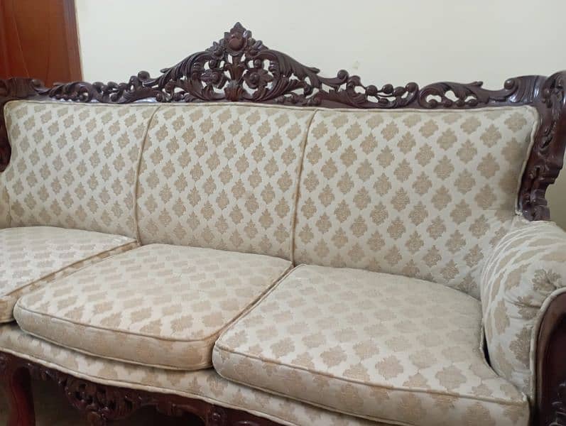 Real Sheesham wood sofa 2