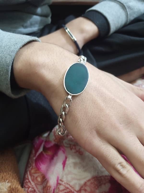 original Italian chandi bracelet in original zamurd stone 0