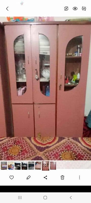 bed with mattress wardrobe and divider 2