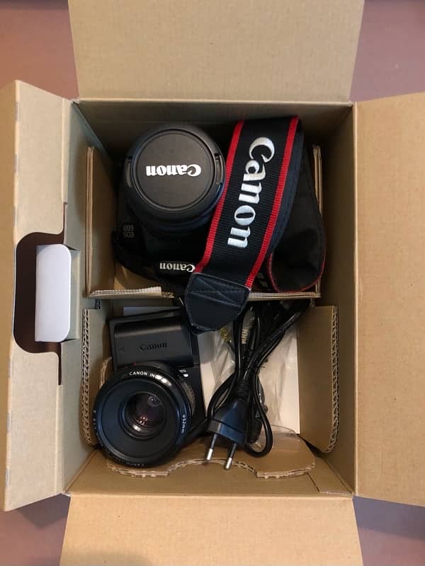 Canon 60d with kit lens 18-55 lens and 50mm lens (box pack) 10