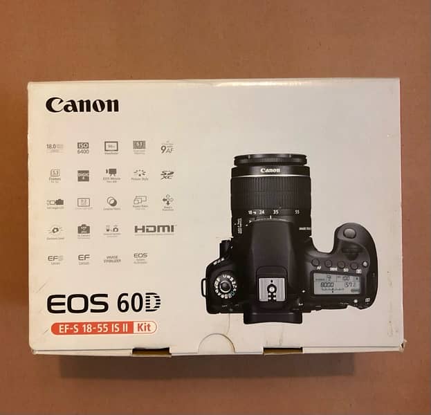 Canon 60d with kit lens 18-55 lens and 50mm lens (box pack) 11