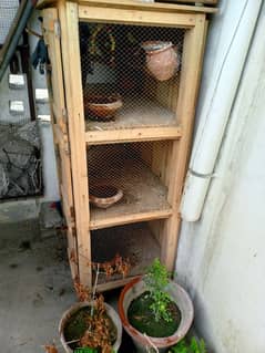 3 portion wood cage