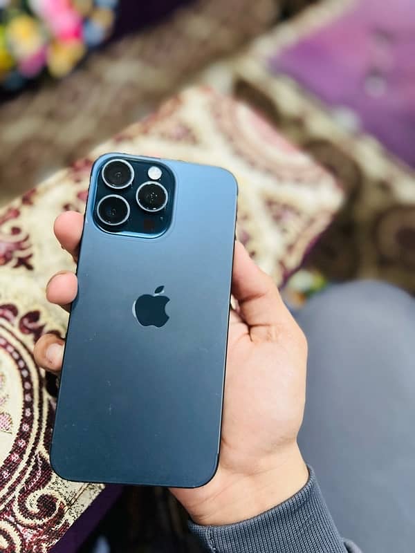 i phone 15 pro max jv 256 gb blue taitnum 100% health 11