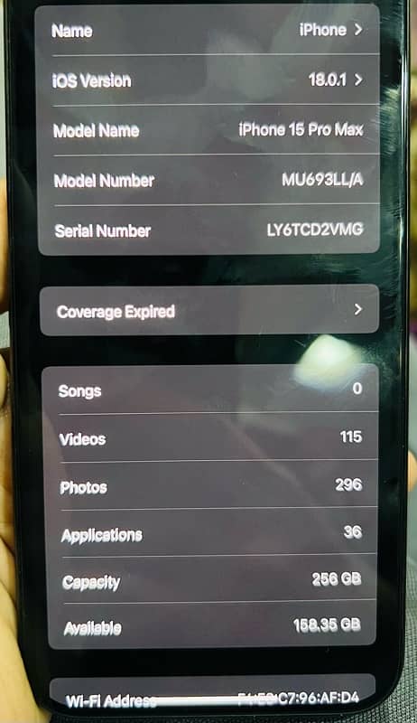 i phone 15 pro max jv 256 gb blue taitnum 100% health 13