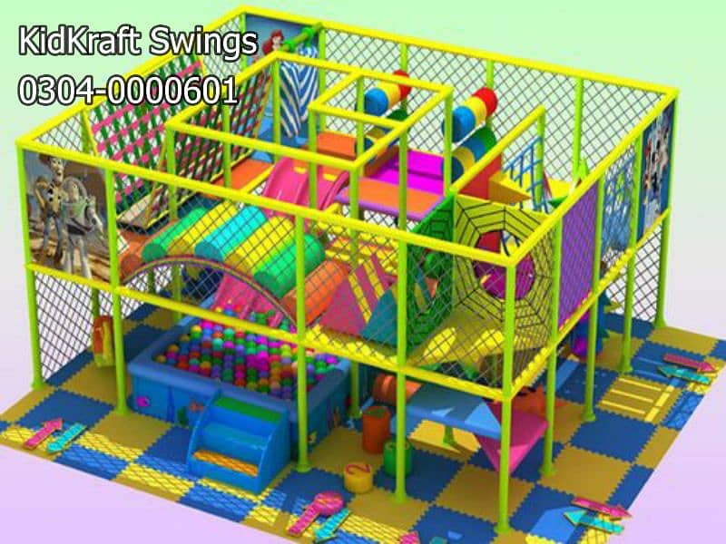 Indoor Swing, Slides, Kids rides, Soft play area, kids play set, toys 3