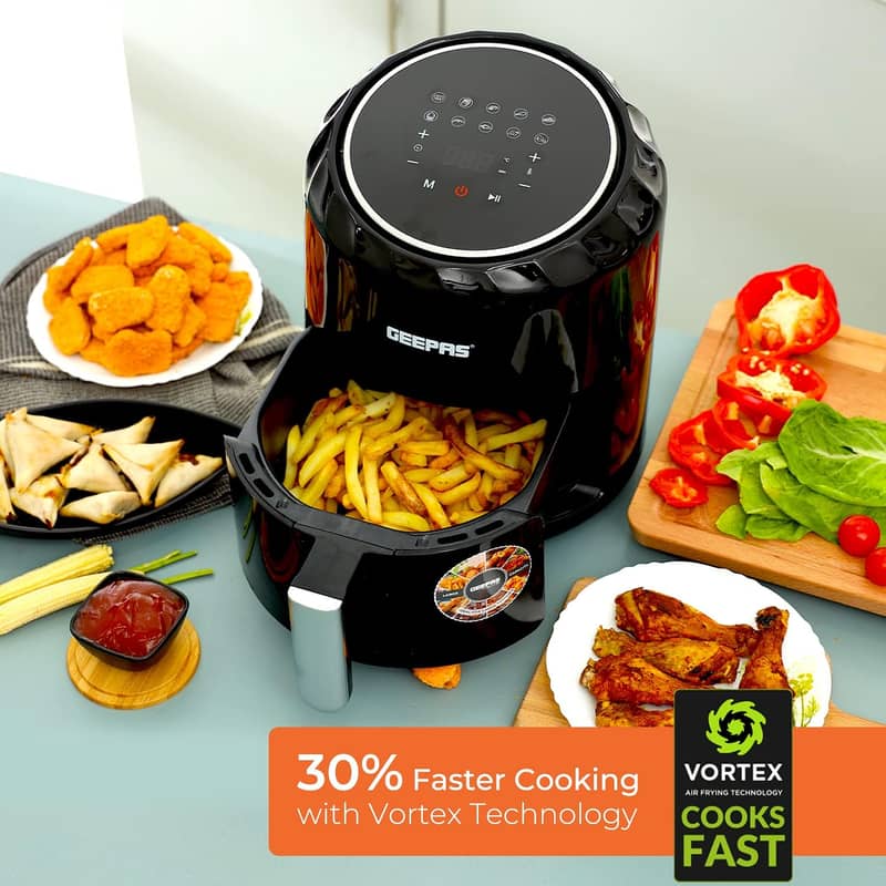 Geepas 3.5L Digital Air Fryer Touch Screen 1400W - Imported from UK 0