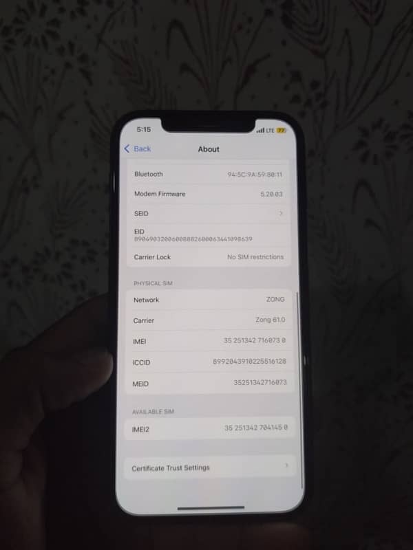 Iphone 12 Non Factory unlock All ok Exchange possible 9