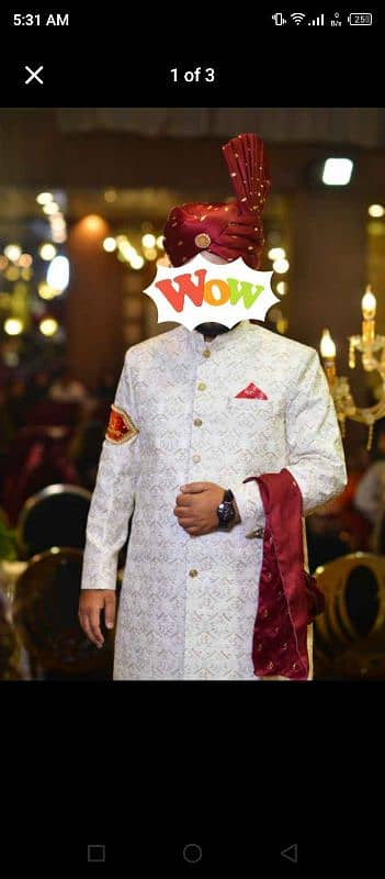 groom sherwani with khulla 0