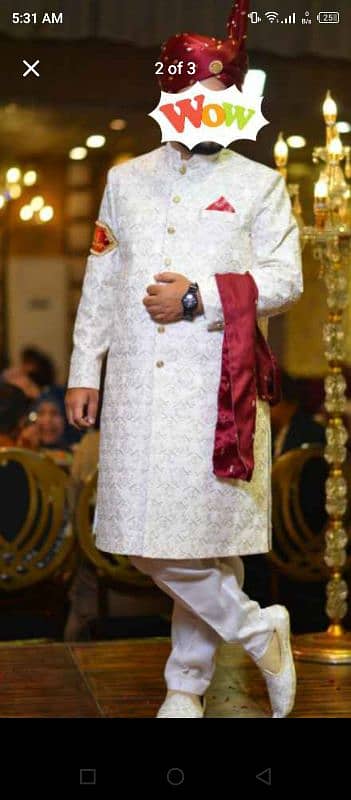 groom sherwani with khulla 1