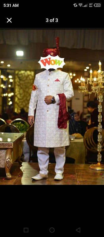 groom sherwani with khulla 2